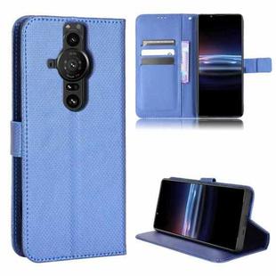 For Sony Xperia Pro-1 Diamond Texture Leather Phone Case(Blue)