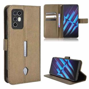 For ZTE Nubia Red Magic 6R Diamond Texture Leather Phone Case(Brown)