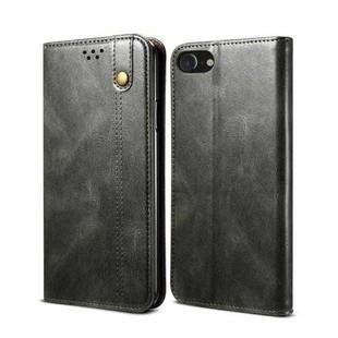 For iPhone SE 2022 / SE 2020 / 8 / 7 Oil Wax Crazy Horse Texture Leather Phone Case / 6(Dark Green)