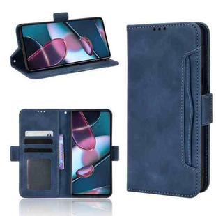 For Motorola Moto Edge 30 Pro/Edge+ 2022/Edge X30 Skin Feel Calf Pattern Leather Phone Case(Blue)