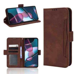 For Motorola Moto Edge 30 Pro/Edge+ 2022/Edge X30 Skin Feel Calf Pattern Leather Phone Case(Brown)