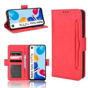 For Xiaomi Redmi Note 11S / Note 11 4G Overseas Version Skin Feel Calf Pattern Leather Phone Case(Red)