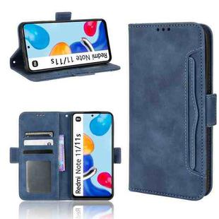 For Xiaomi Redmi Note 11S / Note 11 4G Overseas Version Skin Feel Calf Pattern Leather Phone Case(Blue)