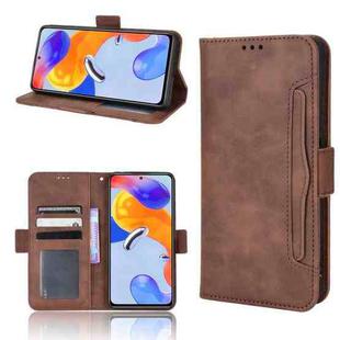 For Xiaomi Redmi Note 11 Pro 4G / 5G Overseas Version Skin Feel Calf Pattern Leather Phone Case(Brown)