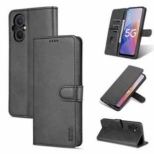 For OPPO A96 5G / Reno7 5G Overseas Version & OnePlus Nord N20 5G AZNS Skin Feel Calf Texture Horizontal Flip Leather Phone Case(Black)