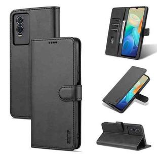 For vivo Y76s 5G / Y74s AZNS Skin Feel Calf Texture Horizontal Flip Leather Phone Case(Black)