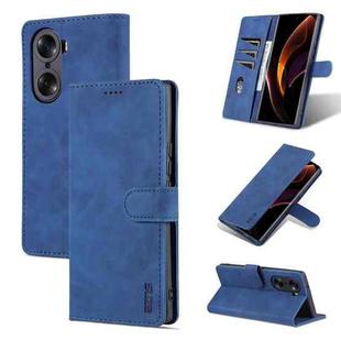 For Honor 60 AZNS Skin Feel Calf Texture Horizontal Flip Leather Phone Case(Blue)