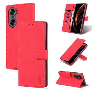 For Honor 60 Pro AZNS Skin Feel Calf Texture Horizontal Flip Leather Phone Case(Red)
