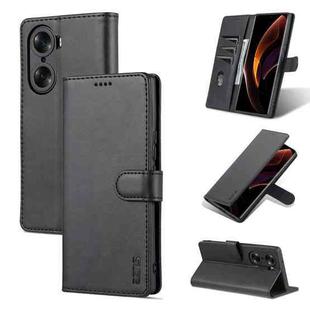For Honor 60 Pro AZNS Skin Feel Calf Texture Horizontal Flip Leather Phone Case(Black)