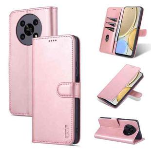 For Honor X30 AZNS Skin Feel Calf Texture Horizontal Flip Leather Phone Case(Rose Gold)