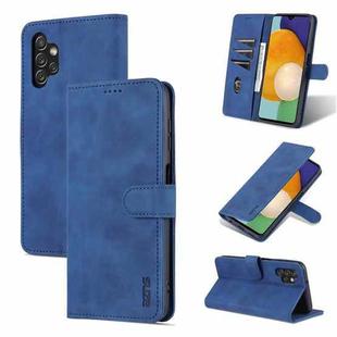 For Samsung Galaxy A13 4G AZNS Skin Feel Calf Texture Horizontal Flip Leather Phone Case(Blue)