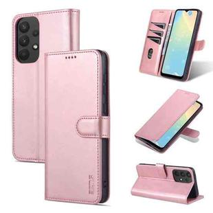 For Samsung Galaxy A53 5G AZNS Skin Feel Calf Texture Horizontal Flip Leather Phone Case(Rose Gold)