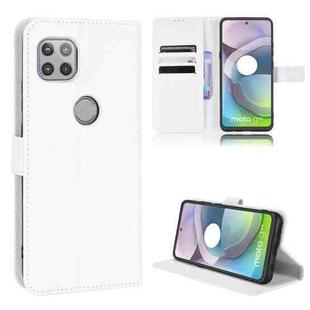 For Motorola Moto G 5G Diamond Texture Leather Phone Case(White)