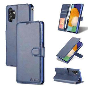 For Samsung Galaxy A13 4G AZNS Calf Texture Horizontal Flip Leather Phone Case with Holder & Card Slots & Wallet & Photo Frame(Blue)