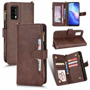 For Blackview A90 Litchi Texture Zipper Leather Phone Case(Brown)