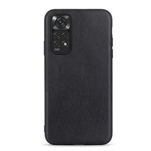 For Xiaomi Redmi Note 11 4G Global / Note 11S Accurate Hole Sheep Texture Leather Shockproof Phone Case(Black)