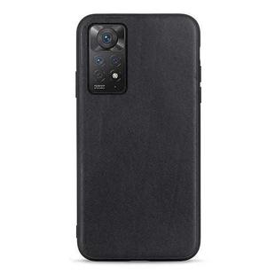 For Xiaomi Redmi Note 11 Pro Global Accurate Hole Sheep Texture Leather Shockproof Phone Case(Black)