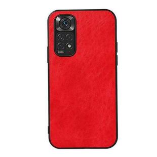 For Xiaomi Redmi Note 11 4G Global / Note 11S Crazy Horse Texture Shockproof Protective Leather Case(Red)