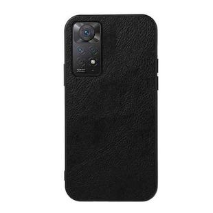 For Xiaomi Redmi Note 11 Pro Global Two-color Litchi Texture Phone Case(Black)