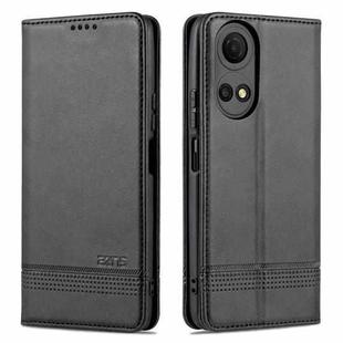 For Honor Play 30 Plus AZNS Magnetic Calf Texture Leather Phone Case(Black)