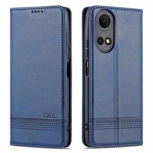 For Honor Play 30 Plus AZNS Magnetic Calf Texture Leather Phone Case(Dark Blue)