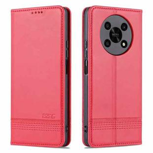 For Honor X30 AZNS Magnetic Calf Texture Leather Phone Case(Red)