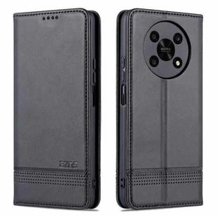 For Honor X30 AZNS Magnetic Calf Texture Leather Phone Case(Black)