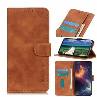 For OPPO Realme 9 Pro+ / Realme 9 4G / Realme Narzo 50 Pro KHAZNEH Retro Texture Horizontal Flip Leather Phone Case(Brown)