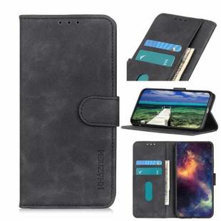 For OPPO Realme C35 / Realme Narzo 50A Prime KHAZNEH Retro Texture Horizontal Flip Leather Phone Case(Black)