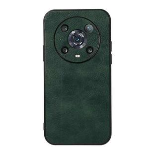 For Honor Magic4 Pro Two-color Litchi Texture PU Phone Case(Green)