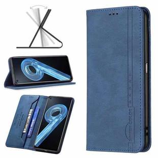 For OPPO A36 4G / A96 4G / A76 4G / K10 4G / Realme 9i Magnetic RFID Blocking Anti-Theft Leather Phone Case(Blue)