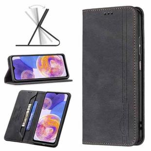 For Samsung Galaxy A23 5G Magnetic RFID Blocking Anti-Theft Leather Phone Case(Black)