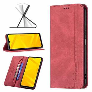 For ZTE Blade A71 Magnetic RFID Blocking Anti-Theft Leather Phone Case(Red)