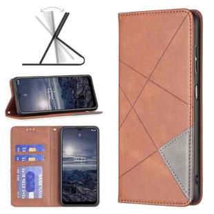 For Nokia G21 / G11 Prismatic Invisible Magnetic Leather Phone Case(Brown)