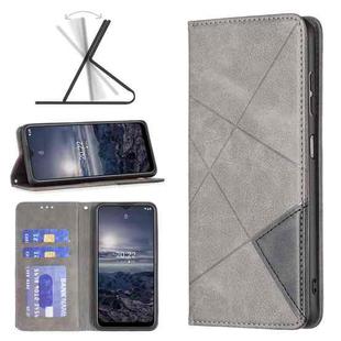 For Nokia G21 / G11 Prismatic Invisible Magnetic Leather Phone Case(Grey)