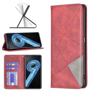 For OPPO A36 4G / A96 4G / A76 4G / K10 4G / Realme 9i Prismatic Invisible Magnetic Leather Phone Case(Red)