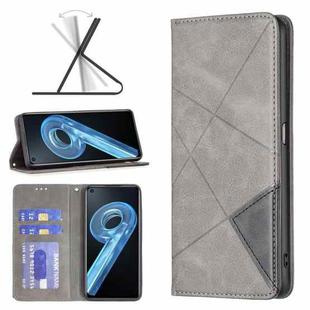 For OPPO A36 4G / A96 4G / A76 4G / K10 4G / Realme 9i Prismatic Invisible Magnetic Leather Phone Case(Grey)