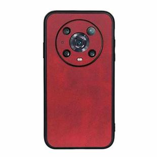 For Honor Magic4 Pro Two-color Calf Texture PU Phone Case(Red)