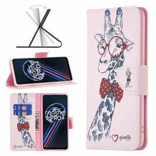 For OPPO Realme 9 Pro+ Colored Drawing Pattern Leather Phone Case(Deer)