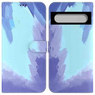 For Google Pixel 7 Pro Watercolor Pattern Horizontal Flip Leather Phone Case(Winter Snow)
