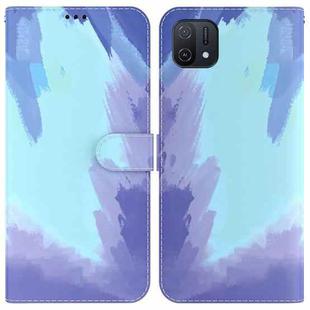 For OPPO A16K Watercolor Pattern Horizontal Flip Leather Phone Case(Winter Snow)