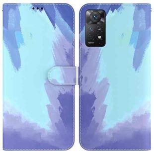 For Xiaomi Redmi Note 11 Pro 5G / 4G Foreign Version Watercolor Pattern Horizontal Flip Leather Phone Case(Winter Snow)