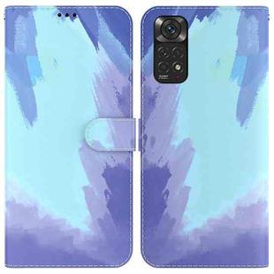 For Xiaomi Redmi Note 11 Foreign Version / Note 11S Watercolor Pattern Horizontal Flip Leather Phone Case(Winter Snow)