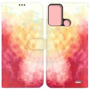 For ZTE Blade A52 Watercolor Pattern Horizontal Flip Leather Phone Case(Spring Cherry)