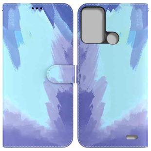 For ZTE Blade A52 Watercolor Pattern Horizontal Flip Leather Phone Case(Winter Snow)