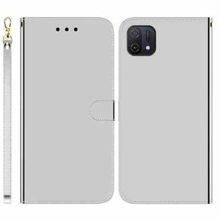 For OPPO A16K Imitated Mirror Surface Horizontal Flip Leather Phone Case(Silver)