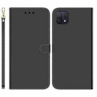 For OPPO A16K Imitated Mirror Surface Horizontal Flip Leather Phone Case(Black)