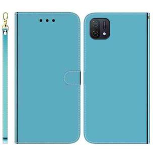 For OPPO A16K Imitated Mirror Surface Horizontal Flip Leather Phone Case(Blue)