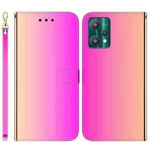 For Realme 9 Pro+ Imitated Mirror Surface Horizontal Flip Leather Phone Case(Gradient Color)