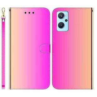 For OPPO A76 4G / A36 / Realme 9i  Imitated Mirror Surface Horizontal Flip Leather Phone Case(Gradient Color)